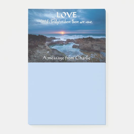 Love Builds Bridgesカスタム Post-It ポストイット (正面)