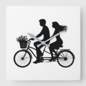 Love built for 2 スクエア壁時計 (正面)