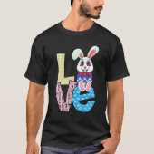 LOVE Bunny Rabbit Bunny Hug Easter Eggs Easter Day Tシャツ (正面)