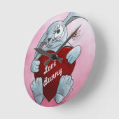 Love Bunny Wall Clock ラウンド壁時計 (傾斜)