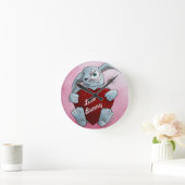 Love Bunny Wall Clock ラウンド壁時計 (ホーム)
