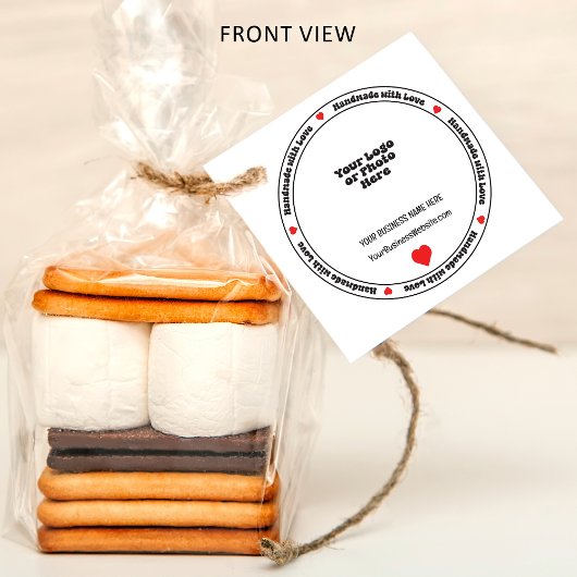 Love Business Insertで手作り – 赤いハート フェイバータグ