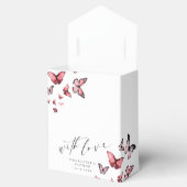 Love Butterfly お洒落 Pink Thank フェイバーボックス (オープン)