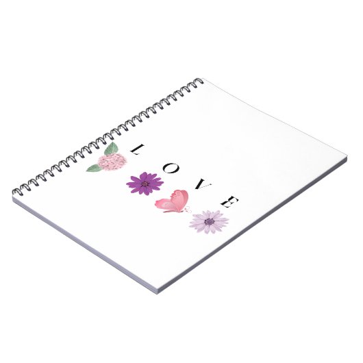 LOVE Butterfly Journal Gift ノートブック (左側)