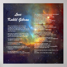 Love by Kahlil Gibran ポスター