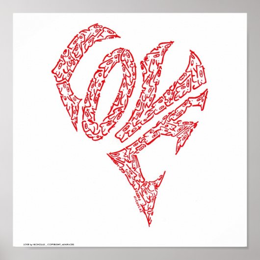 LOVE by NICHOLAS _ COPYRIGHT_MINIFACES ポスター (正面)