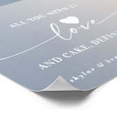 Love & Cakeのサインがグラデーション必要結婚だ ポスター (角)