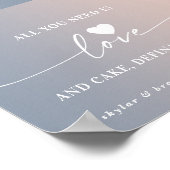 Love & Cakeのサインがグラデーション必要結婚だ ポスター (角)