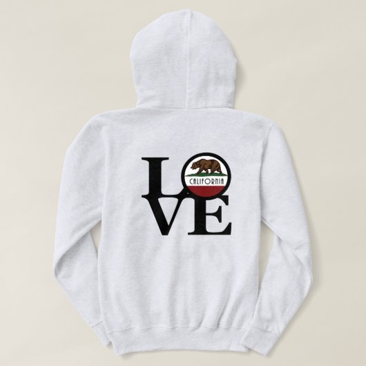 LOVE California (バックプリント) パーカ (デザイン裏面)