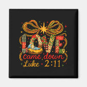 Love Came Down Luke 2_11 Patchwork Christmas  マグネット (正面)