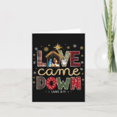 Love Came Down Luke 2_11 Patchwork Christmas Art カード (正面)
