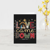 Love Came Down Luke 2_11 Patchwork Christmas Art  カード (黄色い花)