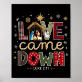 Love Came Down Luke 2_11 Patchwork Christmas Art  ポスター (正面)