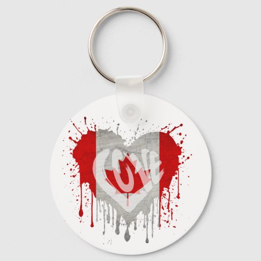 Love Canada Flag キーホルダー (正面)