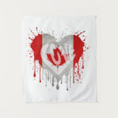 Love Canada Flag タペストリー (正面)