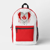 Love Canada Flag プリントバックパック (正面)
