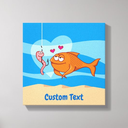 Love Canvasプリントの魚と餌 キャンバスプリント (正面)
