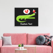 Love Canvas Printのアリゲーター キャンバスプリント (インサイチュ (リビング))