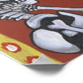 Love Canvas PrintのDia de los Muertosスケルトン ポスター (角)