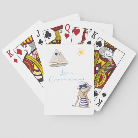 Love, Capri xxoo Classic Playing Cards トランプ (裏面)