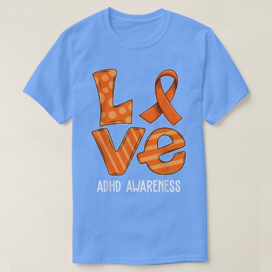 Love Cartoon Support ADHD Awareness 2022  Tシャツ (デザイン正面)