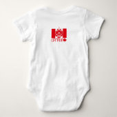  LOVE Castor/ Maple Bandera Canada by Masanser ベビーボディスーツ (裏面)