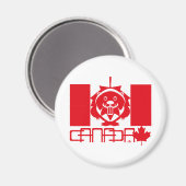 LOVE Castor/ Maple Bandera Canada by Masanser マグネット (正面/裏面)