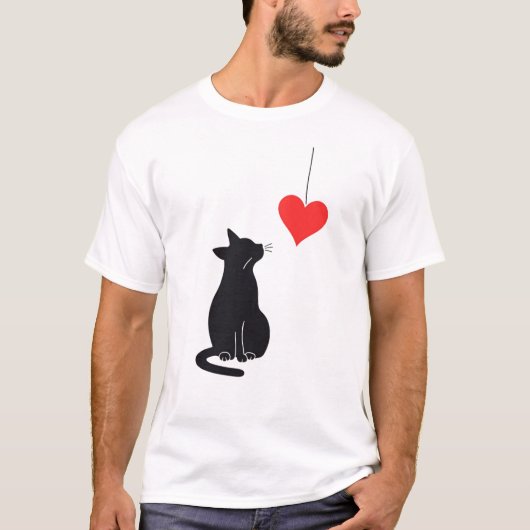 Love Cat – カワイイとエステティック猫デザイン Tシャツ (正面)