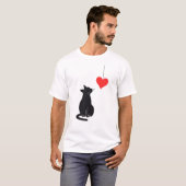 Love Cat – カワイイとエステティック猫デザイン Tシャツ (正面フル)