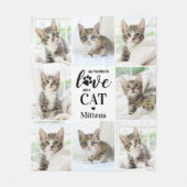 Love Cat 8ペットパーソナライズされた写真 フリースブランケット (正面)