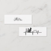 Love cat cardiogram – 背景色を選択 スキニー名刺 (正面/裏面)