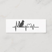 Love cat cardiogram – 背景色を選択 スキニー名刺 (裏面)