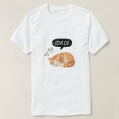 Love Cat Cute Sleeping Kitten Illustration Tシャツ (デザイン正面)