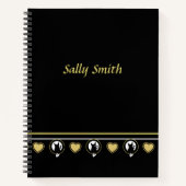 Love Cat Notebook by Poet Adiela Akoo カスタマイズ -  ノートブック (正面)