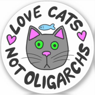 Love Cats, Not Olgarchsビニールステッカー シール