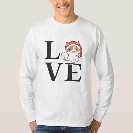 Love Cats - Santa Kitten Tシャツ (正面)