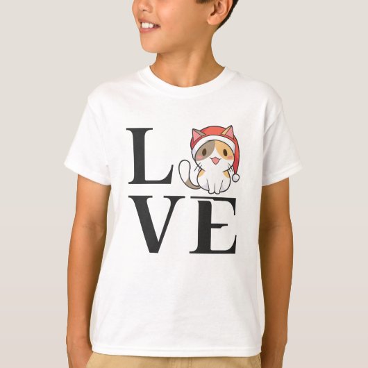 Love Cats - Santa Kitten Tシャツ (正面)