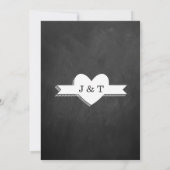 Love Chalkboardのコレクショ結婚ン 招待状 (裏面)