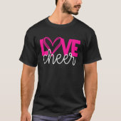 Love Cheer Cheerleading  for Her High School Footb Tシャツ (正面)