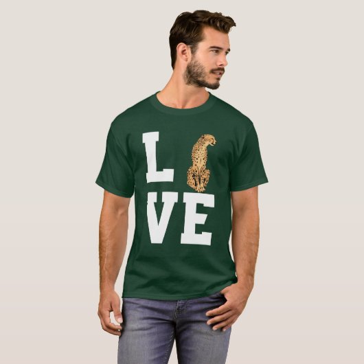 Love Cheetah boy Tシャツ (正面フル)