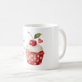 Love Cherry On Top Valentine's Day コーヒーマグカップ (正面右)