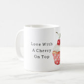 Love Cherry On Top Valentine's Day コーヒーマグカップ (正面左)