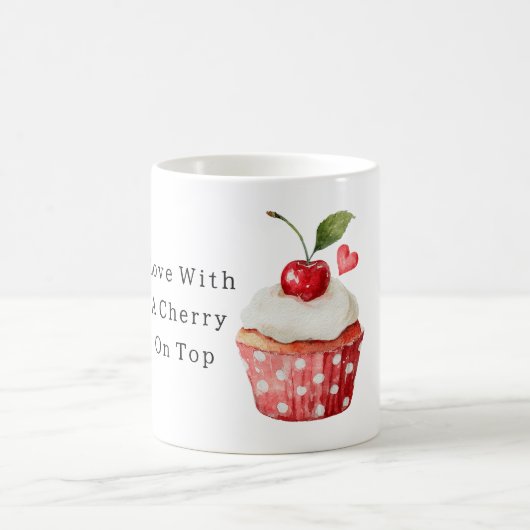 Love Cherry On Top Valentine's Day コーヒーマグカップ (中央)