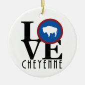 LOVE Cheyenne yoming セラミックオーナメント (正面)