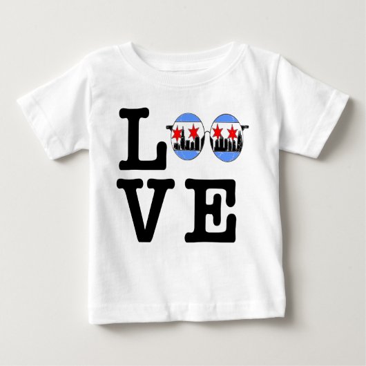 LOVE chicaGOgglesベビー ベビーTシャツ (正面)