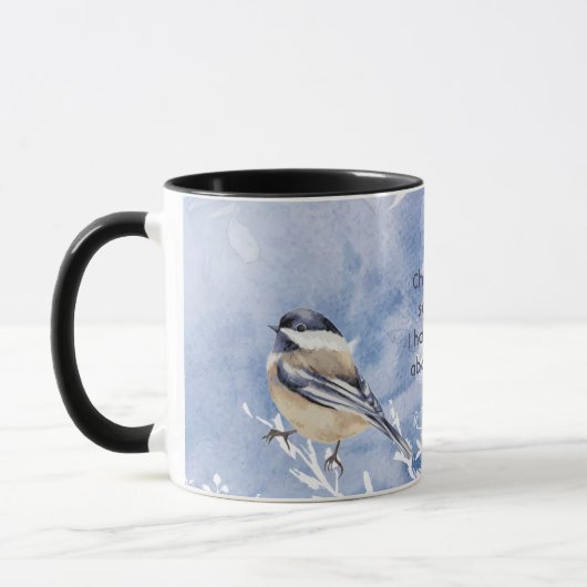 Love Chickadee Birds So Much Fun Quote Saying マグカップ (左)