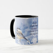 Love Chickadee Birds So Much Fun Quote Saying マグカップ (正面左)