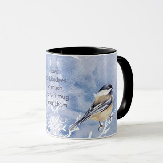 Love Chickadee Birds So Much Fun Quote Saying マグカップ (正面右)