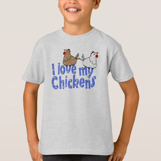 Love Chickens Childrens T-shirt Tシャツ (正面)