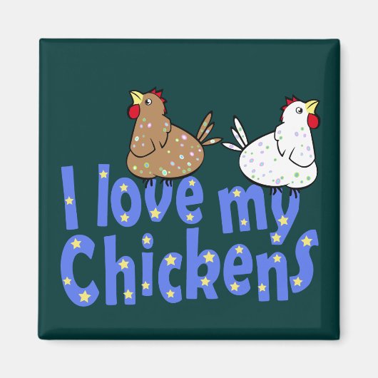 Love Chickens Magnet マグネット (正面)